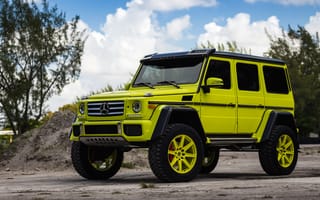 Картинка Mercedes-Benz, G-класс, TR188, Мерседес, салатовая, салатовые, Салатовый, машина, Автомобили, 4x4, гелентваген, G550, желто, машины, авто, бенц, HRE, зеленый, автомобиль