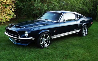 Картинка форд, 1968 shelby gt 500, форд мустанг, ford mustang shelby gt 500, мустанг, классик