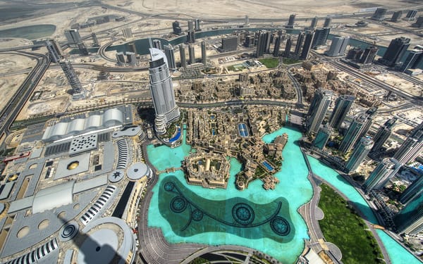 Обои city, united arab emirates, lake, dubai