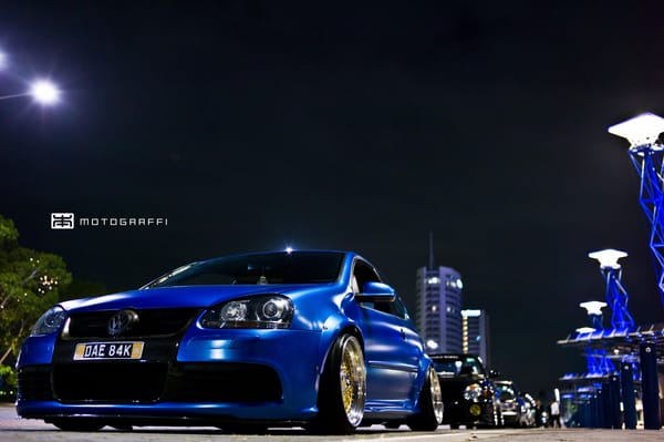 Обои streetracing, VW Golf, колонна, Motograffi Photography