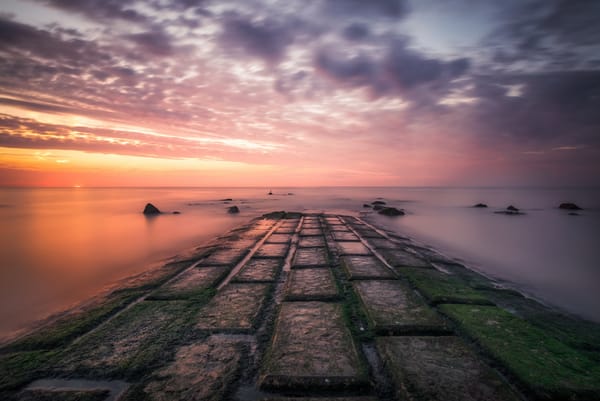 Обои природа, Breakwater, Sunset