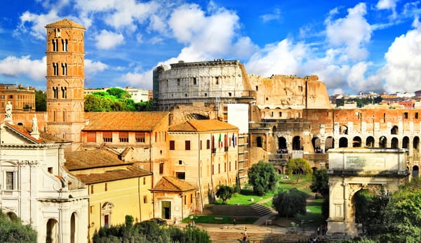 Обои дома, Ancient Rome, развалины, архитектура, амфитеатр, Италия, Рим