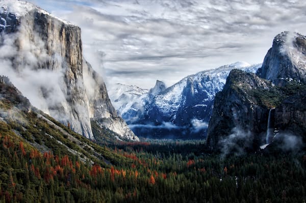 Обои Winter, Yosemite, Tunnel View