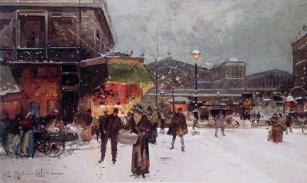 Обои EUGENE GALIEN-LALOUE, Париж, снег, зима