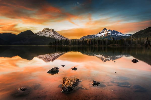 Обои pacificwest, закат, Sparks Lake, озеро, пейзаж, portland