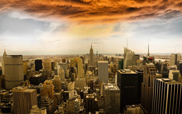 Обои Rockefeller Center, Manhattan, панорамма, небоскребы, город, New York City