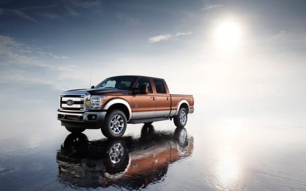 Обои пляж, Ford F-series, отражение, песок