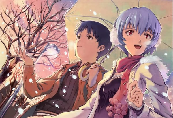 Обои neon genesis evangelion, umbreon, ayanami rei