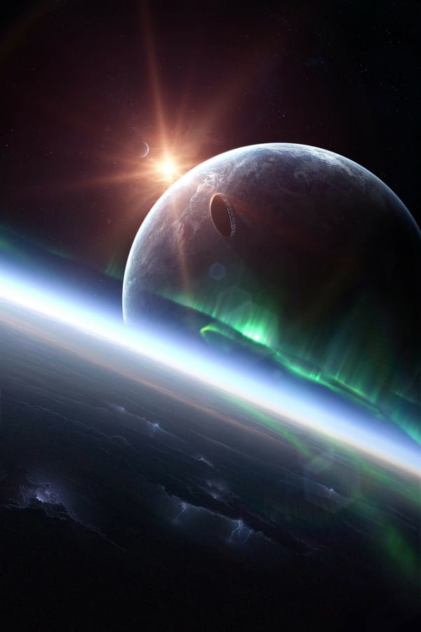 Обои космос, космический корабль, планеты