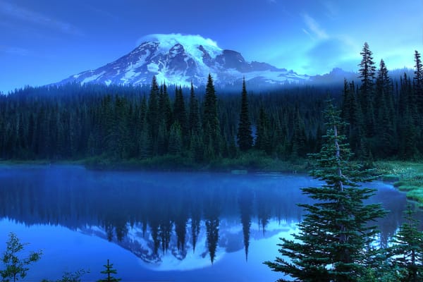 Обои пейзаж, озеро, горы, rainier national park