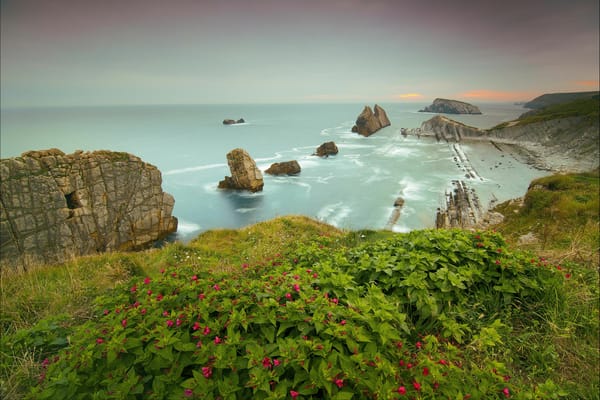 Обои пейзаж, costa quebrada, spain, побережье