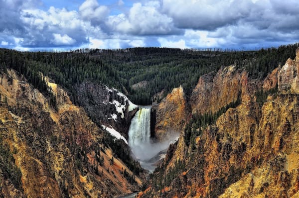 Обои пейзаж, yellowstone, водопад, grand canyon