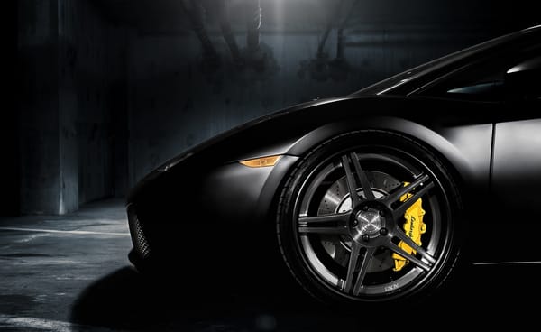 Обои lamborghini, ламборгини, суперкар, паркинг, 2015, черный, black, темный