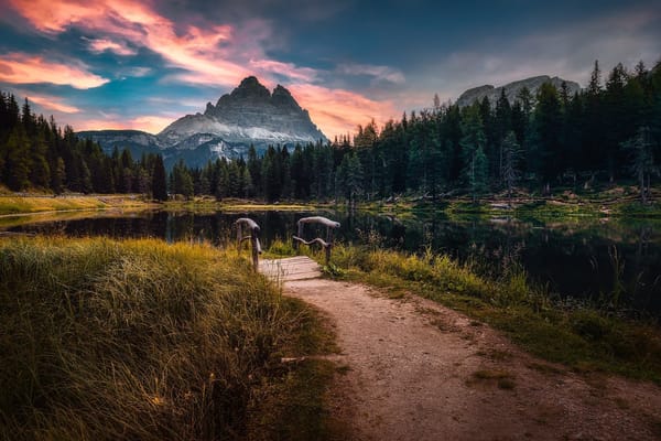 Обои италия, lake antorno, доломитовые альпы
