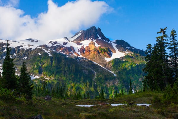 Обои washington, north cascades national park, a break in light - lake ann