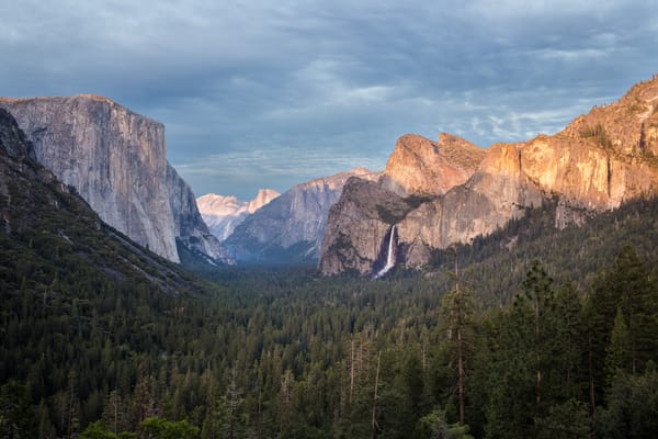 Обои el capitan, inspiration point, bridalveil fall and half dome
