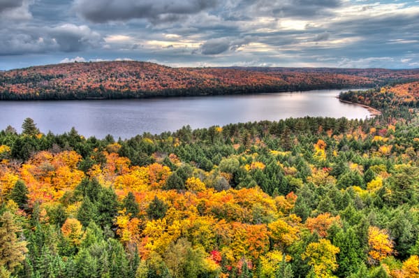 Обои canada, algonquin park, rock lake in fall, booth rock trail, ontario
