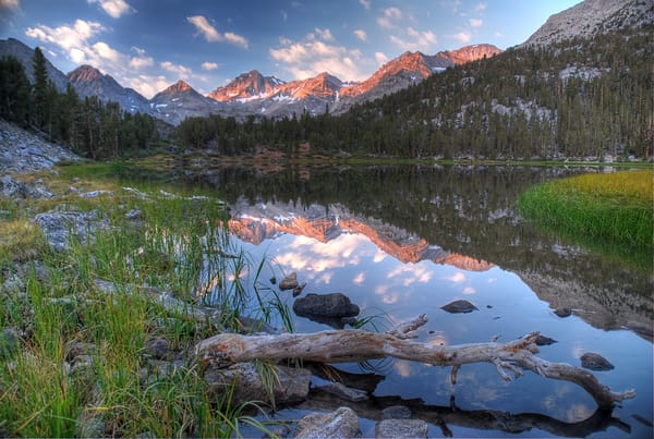 Обои usa, sunrise, heart lake, california, rock creek