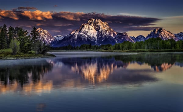 Обои пейзаж, горы, grand teton national park, озеро