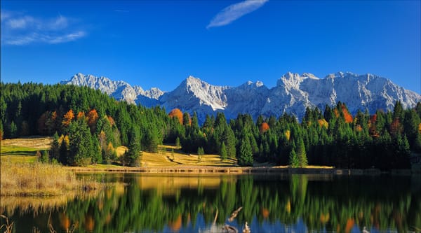 Обои Озеро Герольдзее, Альпы, Бавария, Bavaria, озеро, Партенкирхен, Гармиш, Германия, Южный Тироль, горы, сельская местность, Geroldsee