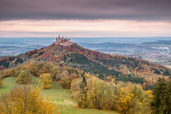 Обои Гогенцоллернов Замок, Германия, пейзаж, закат