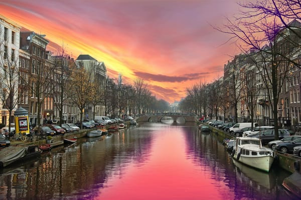 Обои Amsterdam, столица и крупнейший город Нидерландов, панорама, Расположен в провинции Северная Голландия, Нидерланды, Голландия, Амстердам