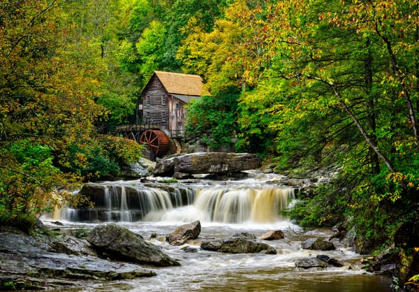 Обои Западная Виргиния, речка, ручей, Glade Creek Mill