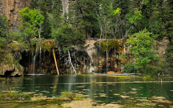 Обои Колорадо, озеро, Гленвуд Каньон, Hanging Lake