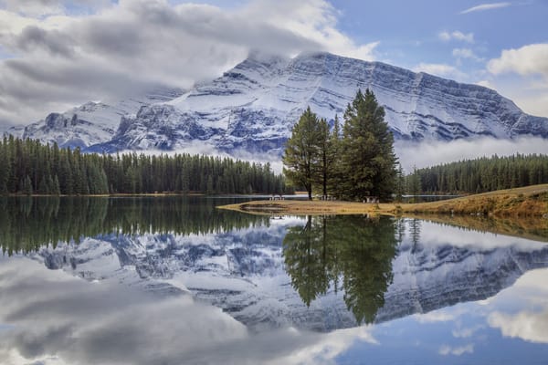 Обои Национальный парк Банф, Альберта, Канада, Two Jack Lake