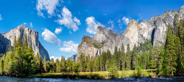 Обои Yosemite National Park, Национальный парк Йосемити, панорама, Калифорния, California