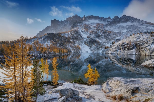 Обои Lake Leprechaun, осень, Washington, озеро, пейзаж, горы