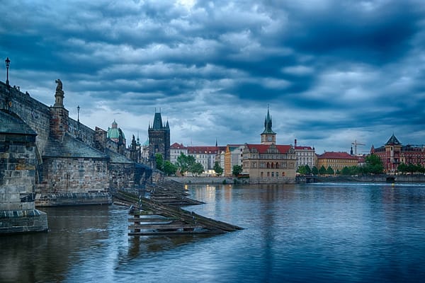 Обои Прага, город, Чехия, дома, мосты, Czech Republic, Река Влтава, Prague, Карлов мост
