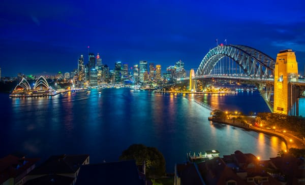 Обои Sydney city, ночные города, New south wales, Australia