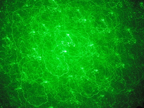 Обои laser, light, tangle