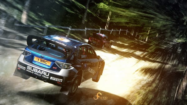 Обои rally, ралли, video game, Gran Turismo 5, subaru impreza, субару, рендер, race