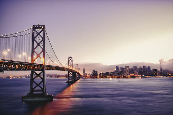 Обои город, bay bridge, мост из Сан-Франциско в Окленд, San Francisco, Сан-Франциско, США, Arthur Chang рhotography, Калифорния, Nikon D800E