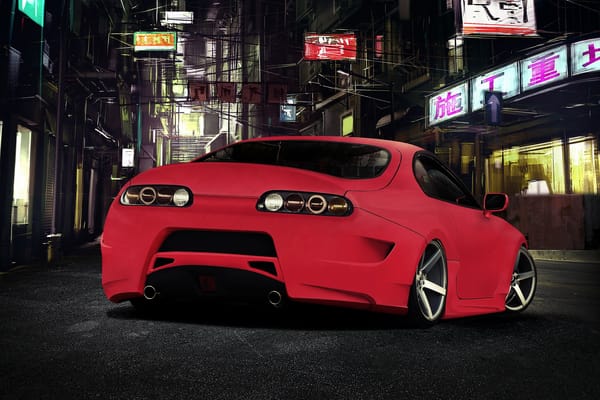Обои toyota supra, тойота, красная, тюнинг