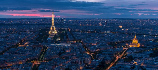 Обои Франция, France, Париж, Hôtel des Invalides, ночной город, Эйфелева Башня, Eiffel Tower, панорама, Paris, Дом инвалидов