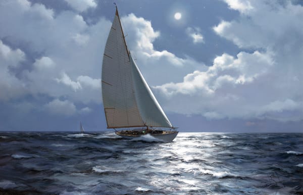Обои Ship, naval art, painting, drawing