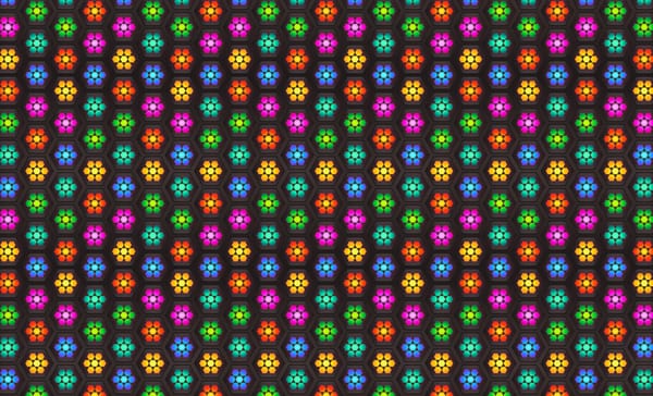 Обои цветы, соты, арт