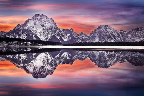 Обои Mt Moran reflection, США, Grand Teton National Park, штат Вайоминг, национальный парк, Гранд-Титон