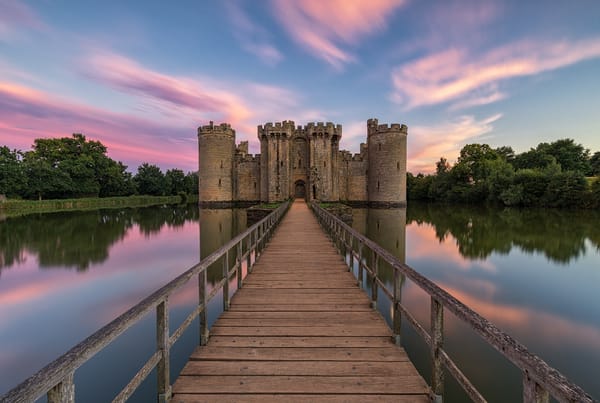 Обои замок, мост, Англия, Bodiam Castle, East Sussex