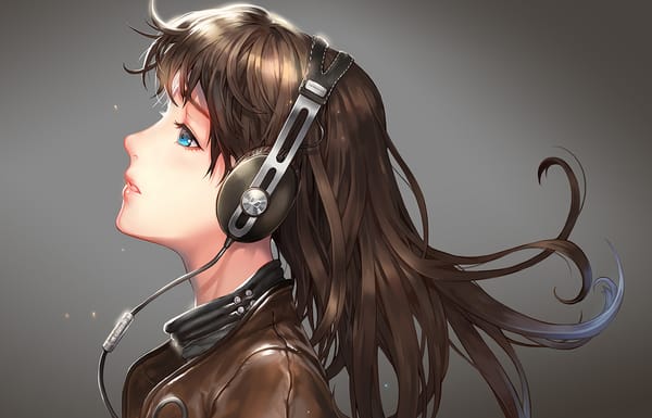 Обои Девушка, sennheiser, куртка, наушники