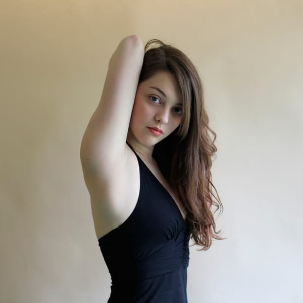 Обои Imogen, little black dress, портрет