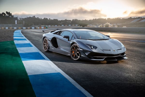Обои закат, суперкар, 2018, SVJ, Aventador SVJ, Lamborghini, Aventador