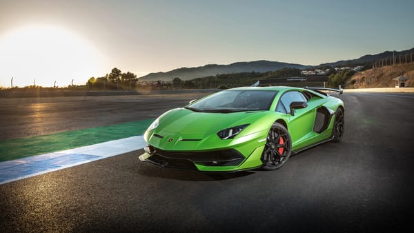Обои закат, Aventador, 2018, Lamborghini, SVJ, Aventador SVJ, суперкар