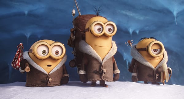 Обои minions movie, 2015, yellow, snow