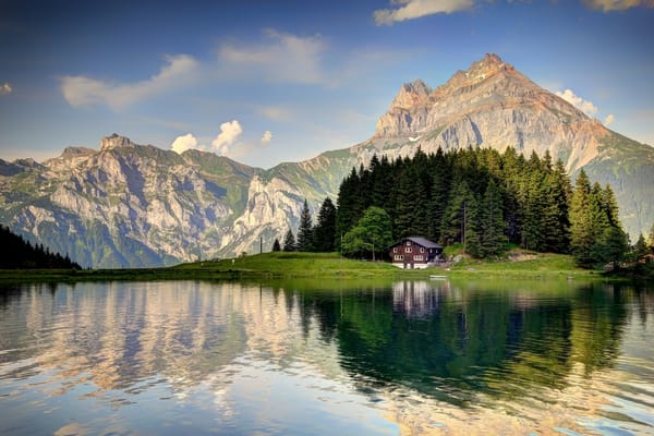 Обои Arnisee, Alps, mountain, Switzerland