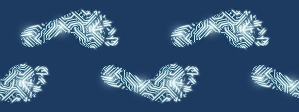 Обои footprints, white, blue