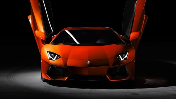 Обои Ламборгини Авентадор, суперкары, дорожние огни, 2017, ночь, Lamborghini Aventador